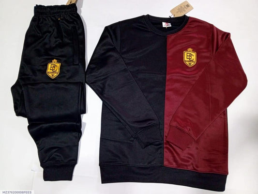 Black and Mehroon Men sweatshirt Tracksuit